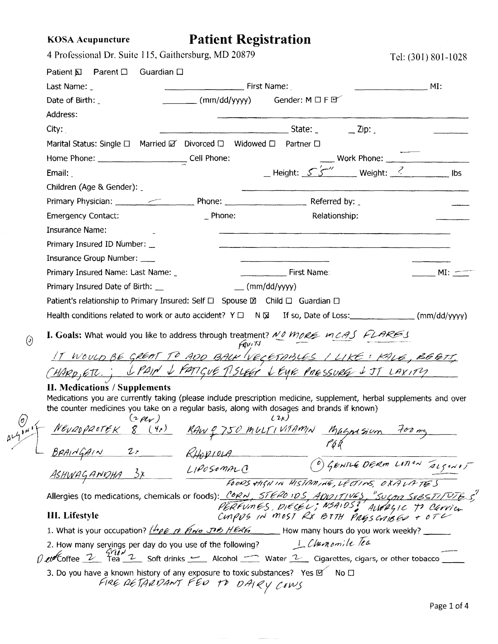 Registration Form Of Patient