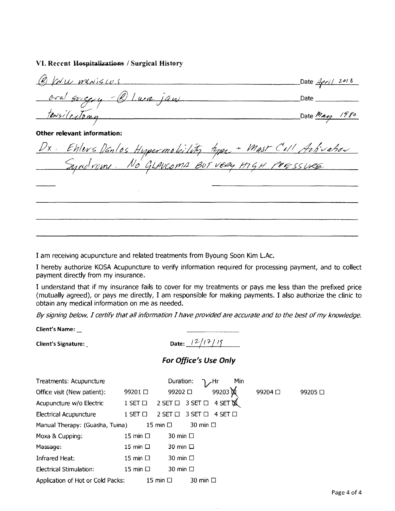 Registration Form Of Patient