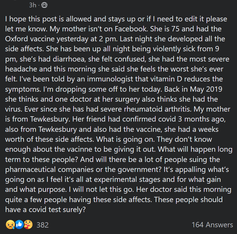 People Views about Experimental COVID-19 Vaccines